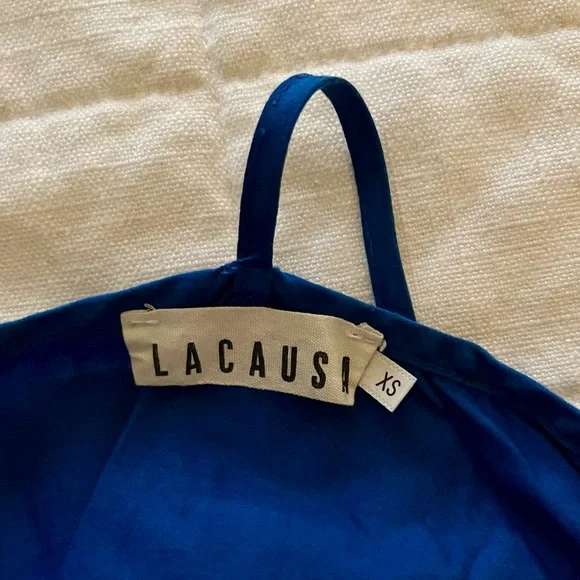 Anthropologie Lacausa Audra dress in cobalt. Size xs. - Picture 4 of 4